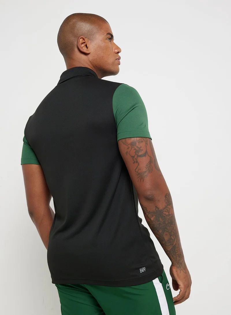 لاكوست بولو شيرت قصير بأكمام بشعار